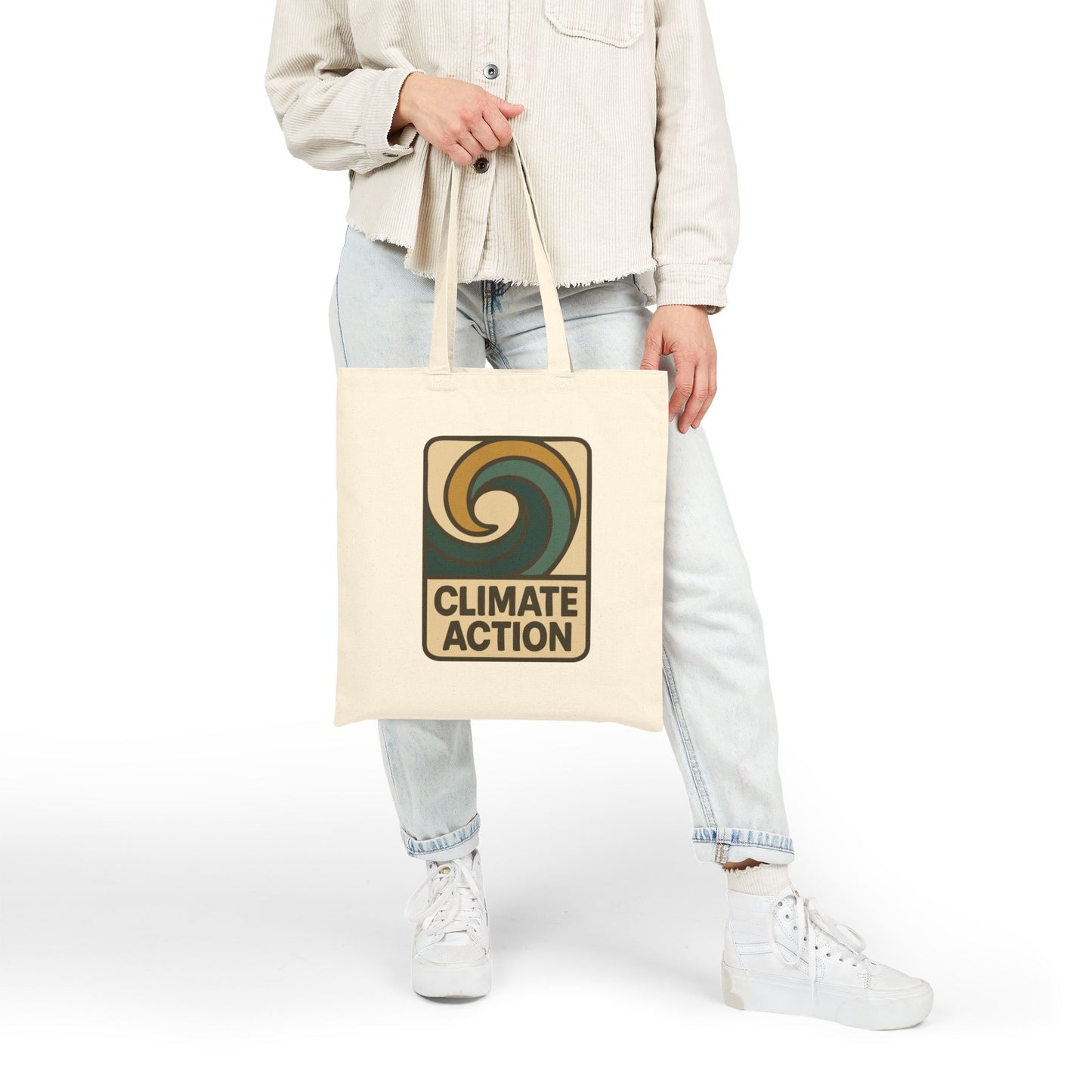 Eco-Friendly Climate Action Cotton Canvas Tote Bag