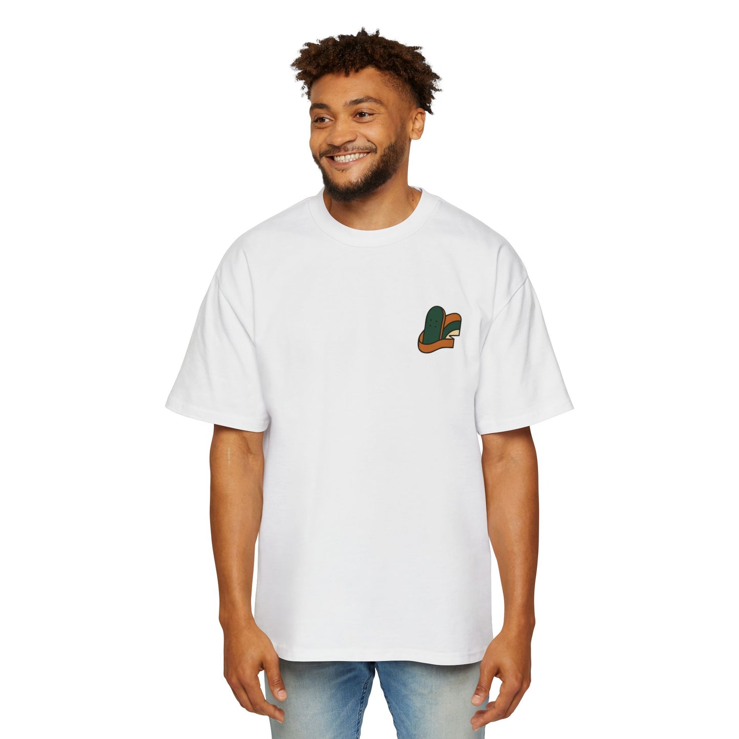 Men's Heavy Oversized Tee-Skate Logo