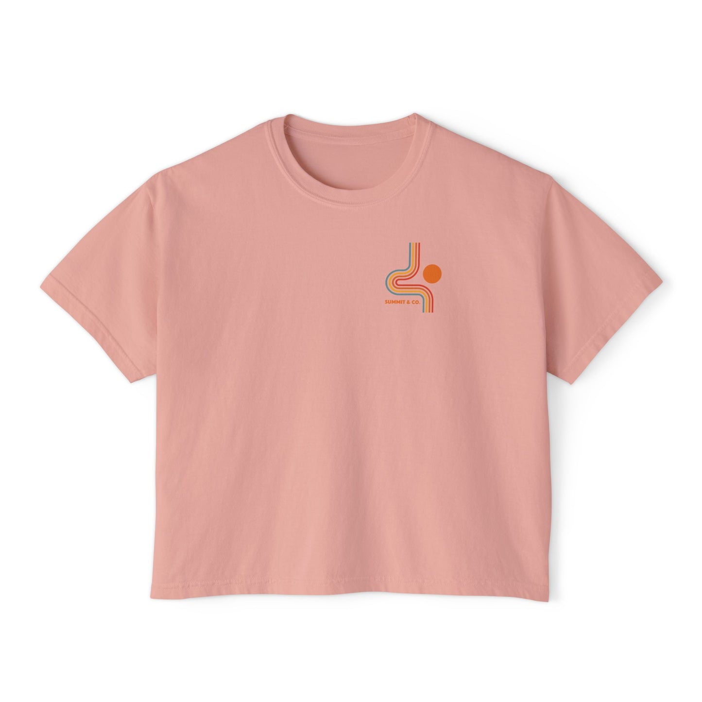 Summit&Co. Women Boxy Tee Vertical Rainbow