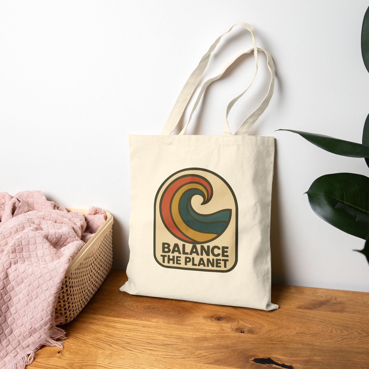 Eco-Friendly Balance The Planet Cotton Canvas Tote Bag