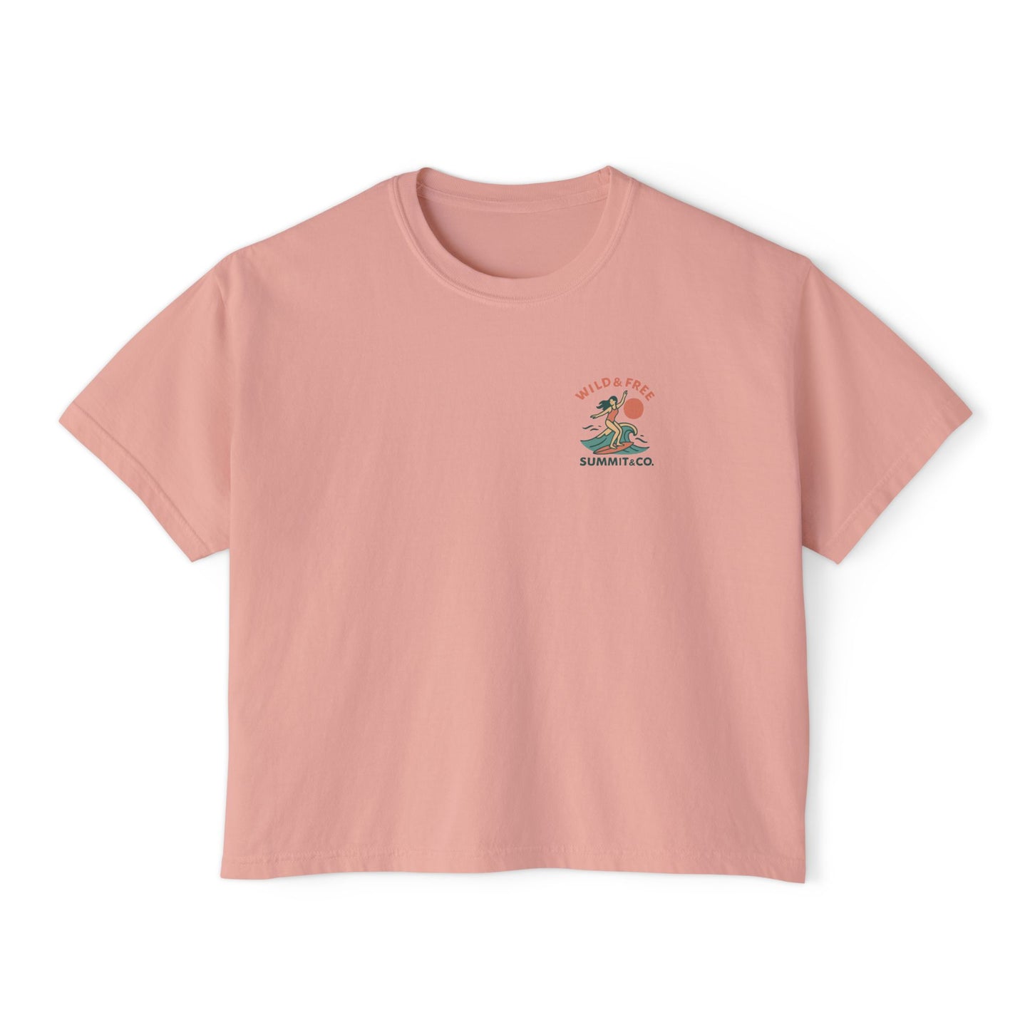 Summit&Co. Women Boxy Tee-Wild&Free