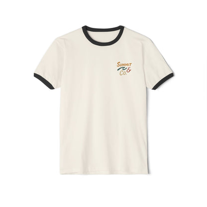 Summit&Co. Women's Ringer Brush Logo Tee