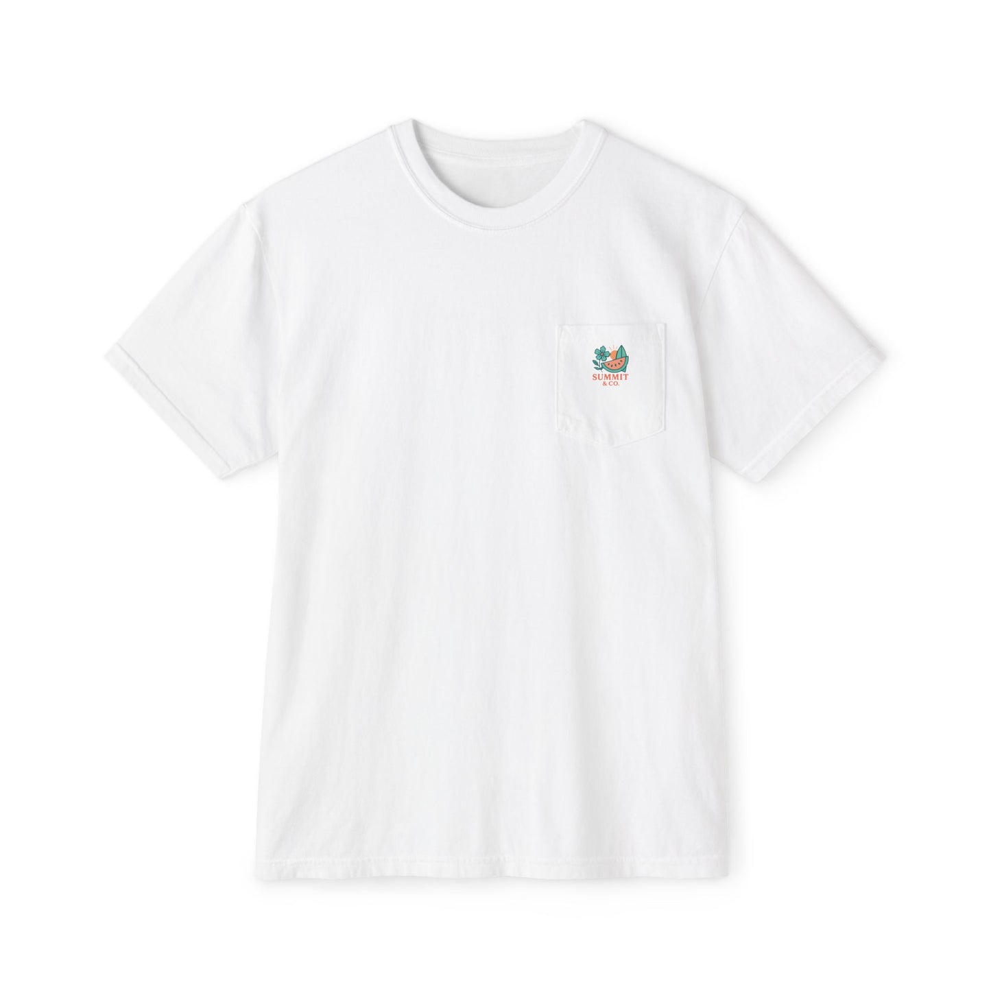 Comfortable Women's Pocket T-Shirt | Watermelon Logo