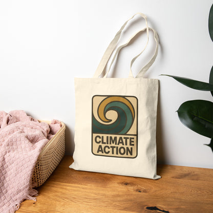 Eco-Friendly Climate Action Cotton Canvas Tote Bag