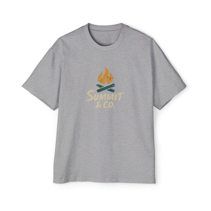 Men's Heavy Oversized Tee-Brushed Fire