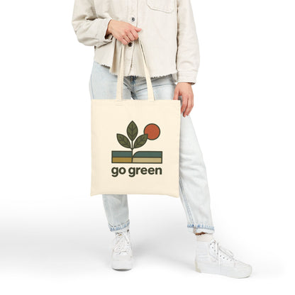 Eco-Friendly Go Green Cotton Canvas Tote Bag