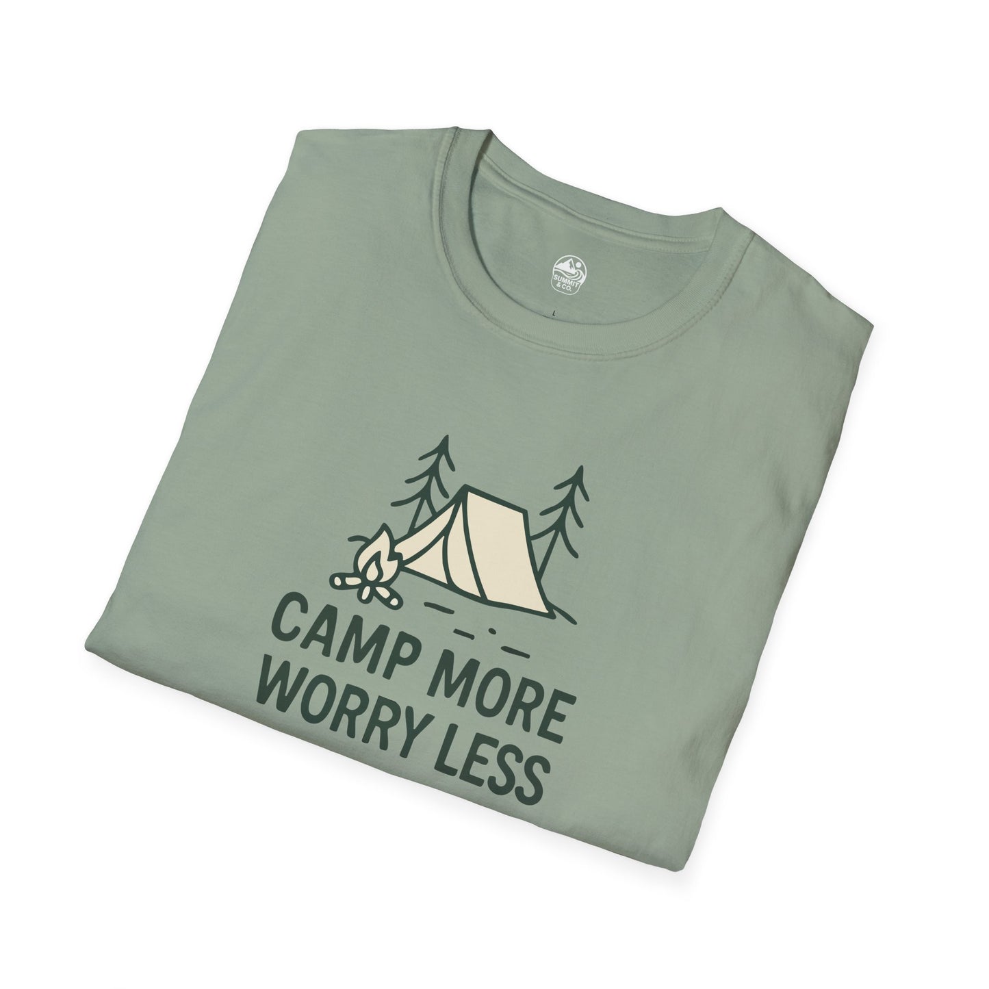 Summit&Co. Softstyle Tee-Camp More Worry Less