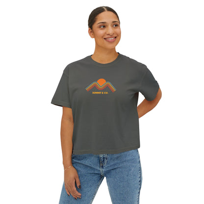 Summit&Co. Women Boxy Tee-Rainbow