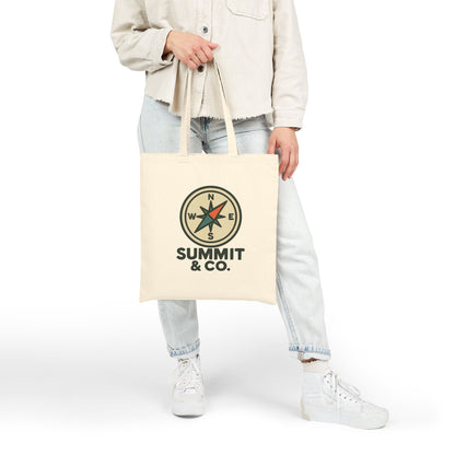 Eco-Friendly Compass Cotton Canvas Tote Bag