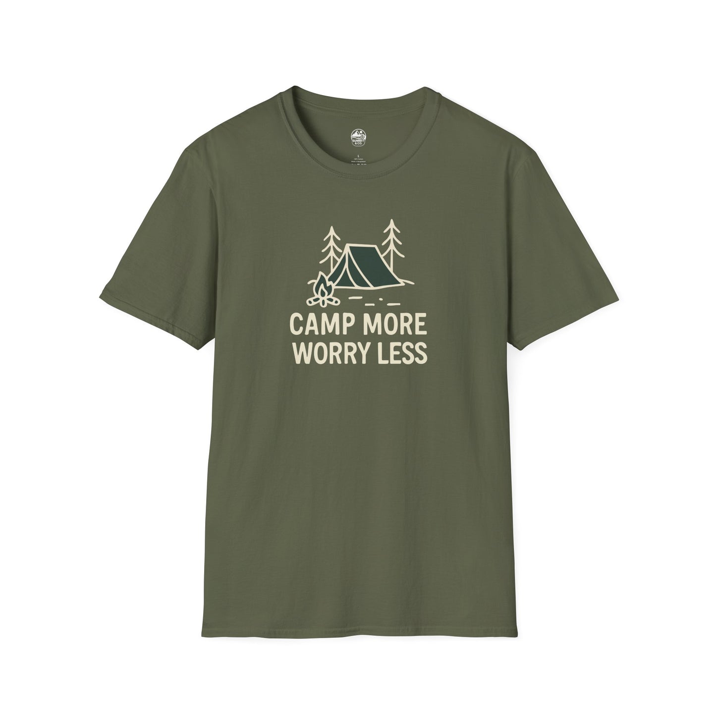 Summit&Co. Softstyle Tee-Camp More Worry Less