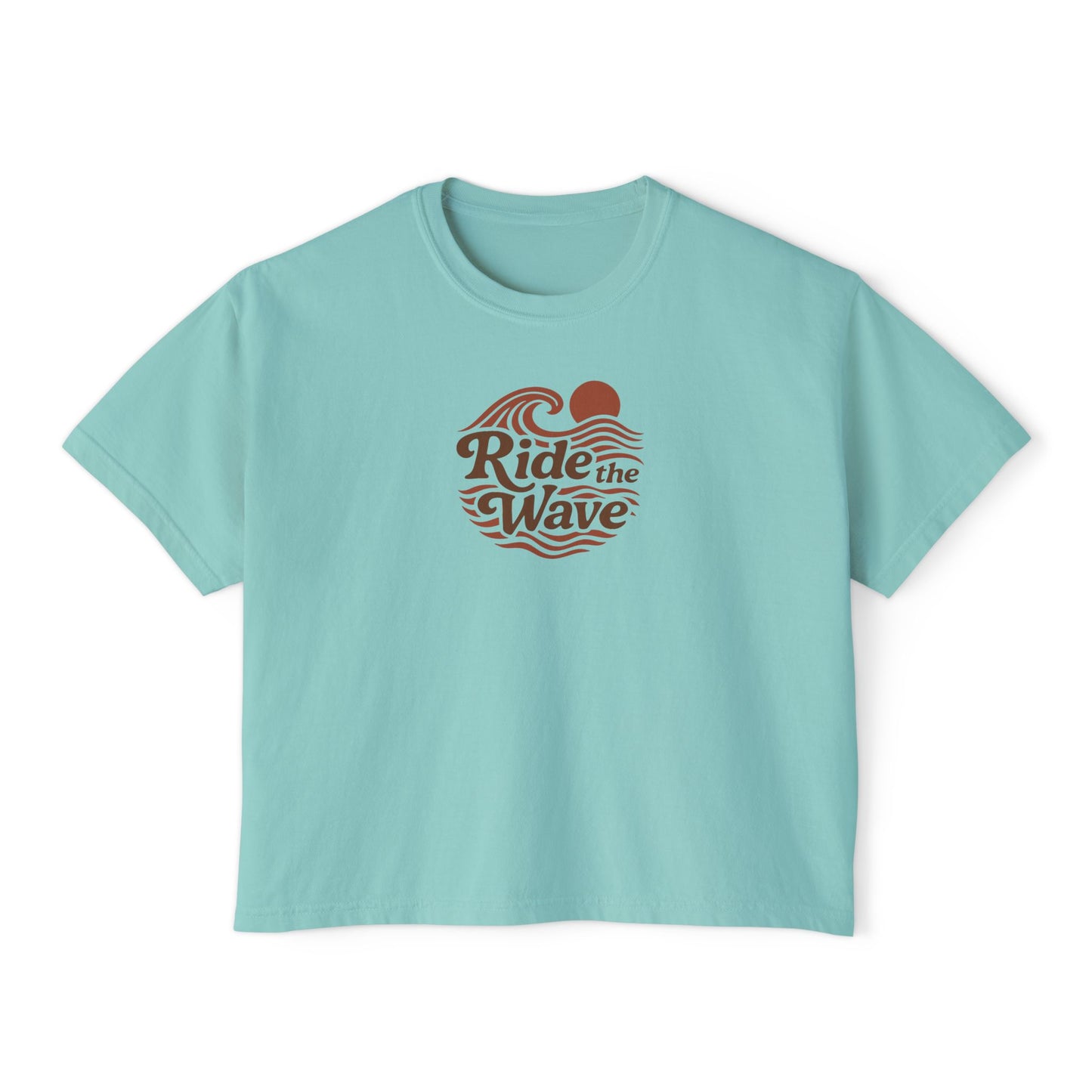 Summit&Co. Women Boxy Tee-Ride the Wave