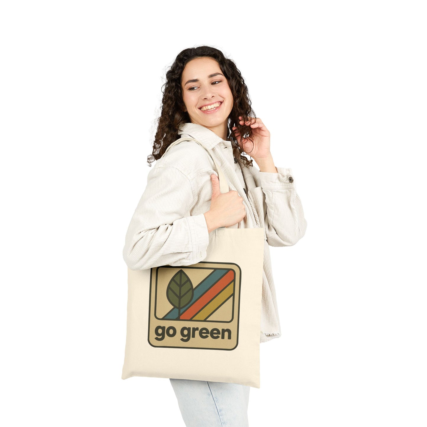 Eco-Friendly Go Green Cotton Canvas Tote Bag