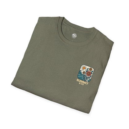 Summit&Co. Softsyle Tee-Floral Logo
