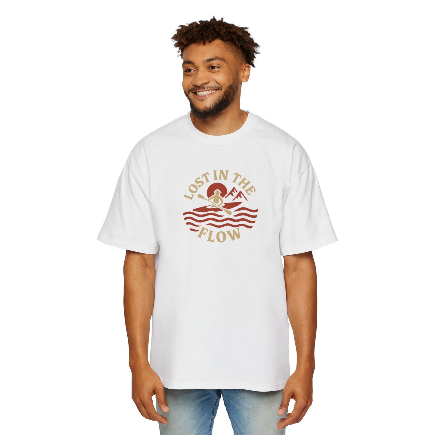 Men's Heavy Oversized Tee - Lost In the Flow T-Shirt