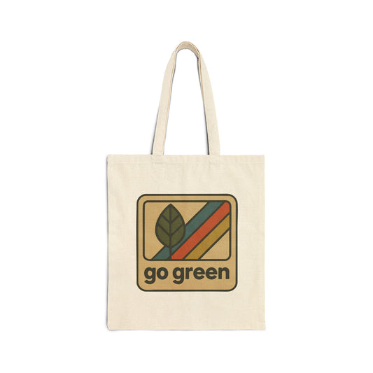 Eco-Friendly Go Green Cotton Canvas Tote Bag
