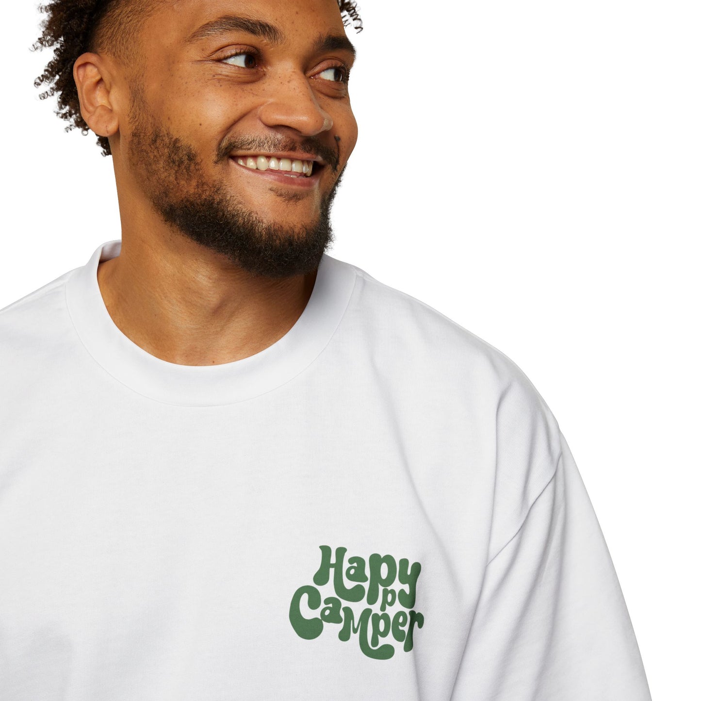 Men's Heavy Oversized Tee - Happy Camper