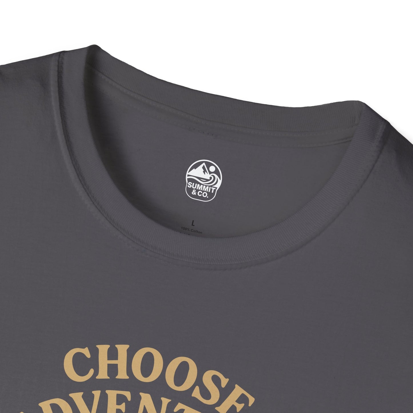 Summit&Co. Softstyle Tee-Choose Adventure (Back)