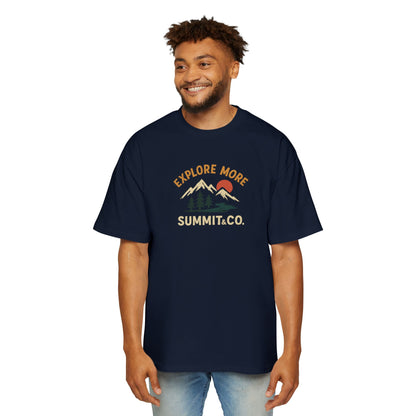 Men's Heavy Oversized Tee-Explore More