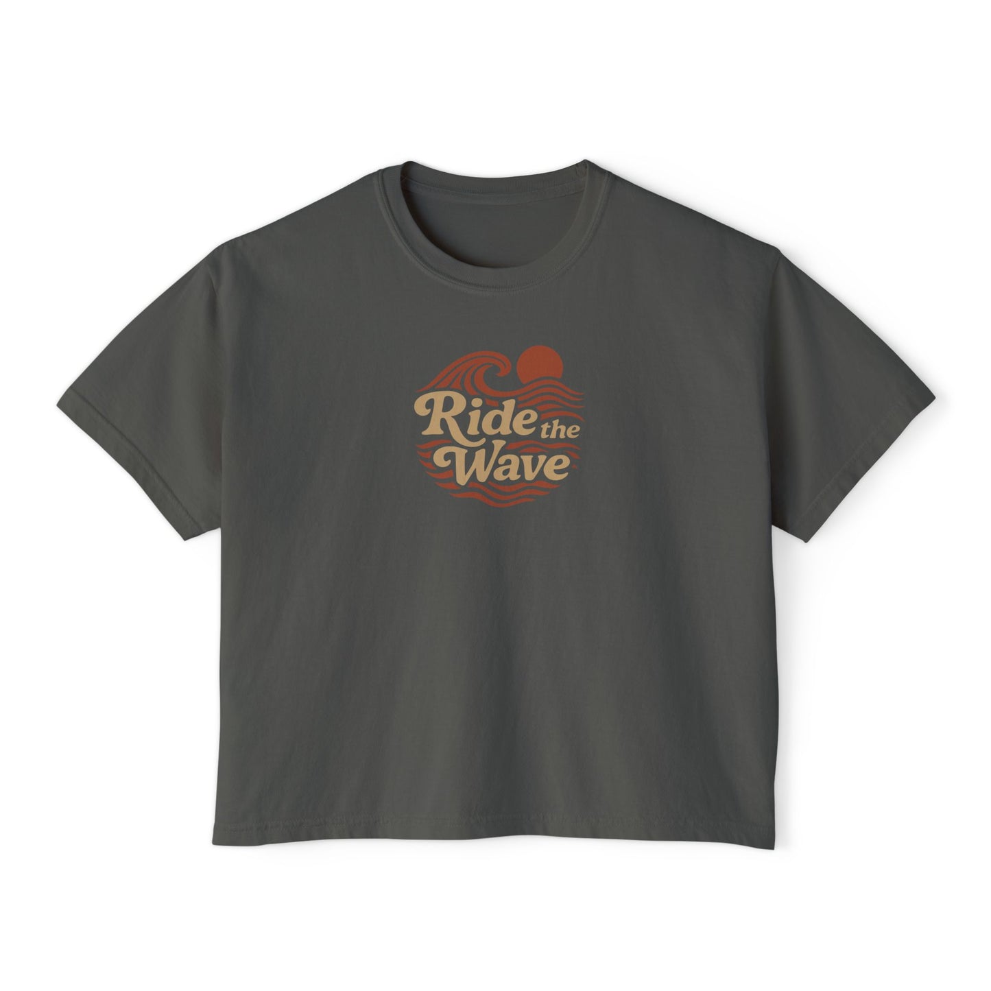 Summit&Co. Women Boxy Tee-Ride the Wave
