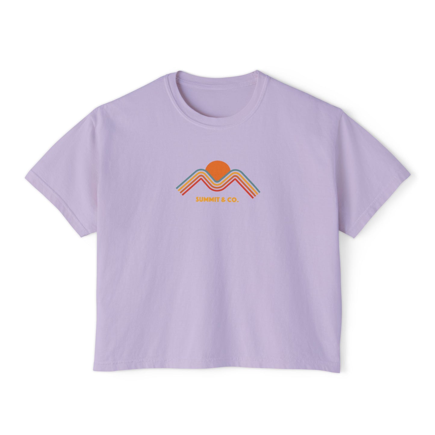 Summit&Co. Women Boxy Tee-Rainbow