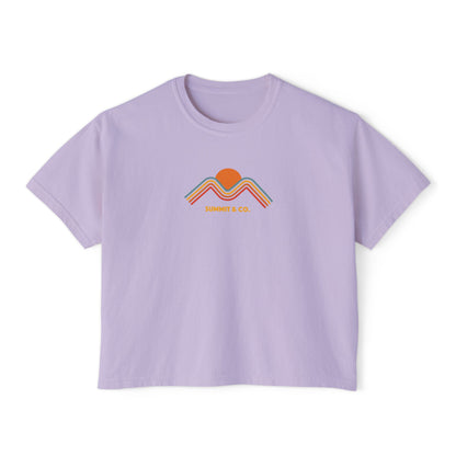 Summit&Co. Women Boxy Tee-Rainbow