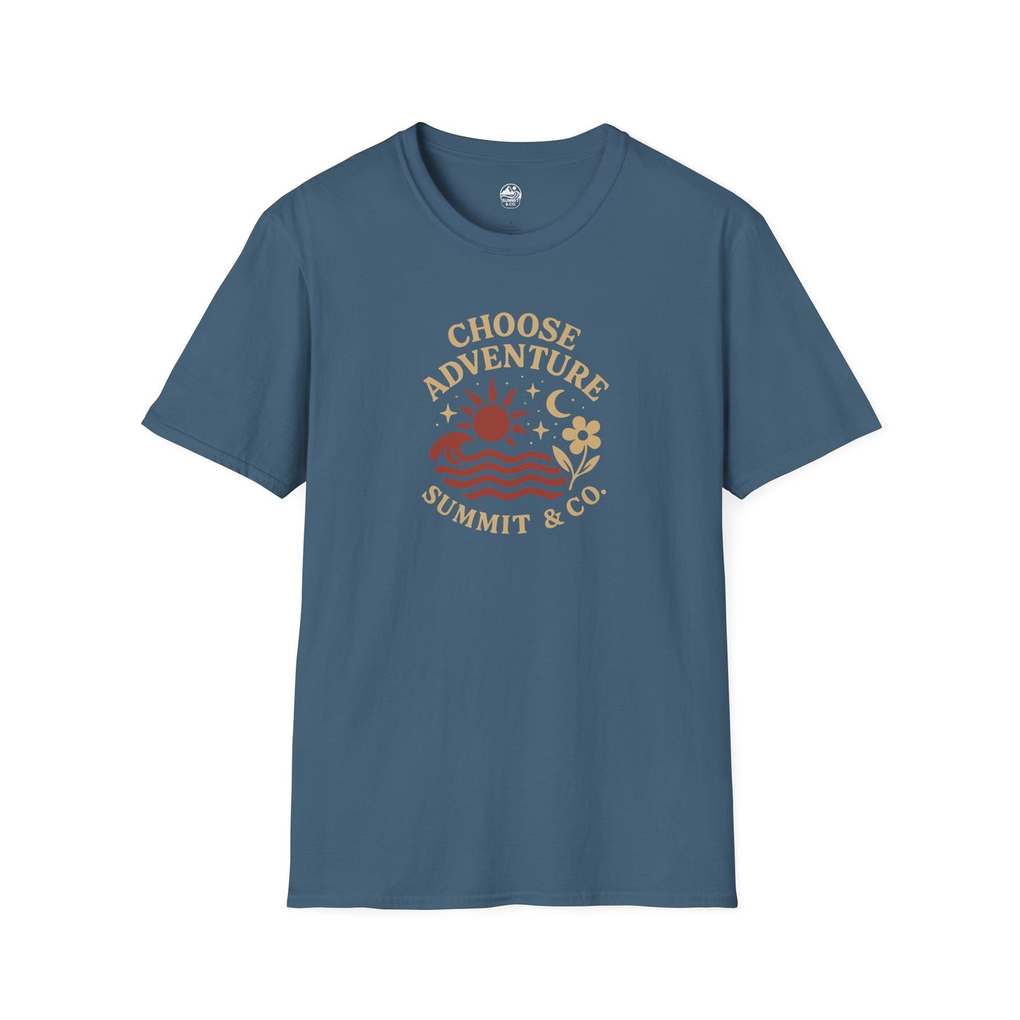 Summit&Co. Softstyle Tee-Choose Adventure (Back)