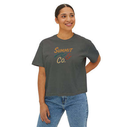 Summit&Co. Women Boxy Tee-Brushy