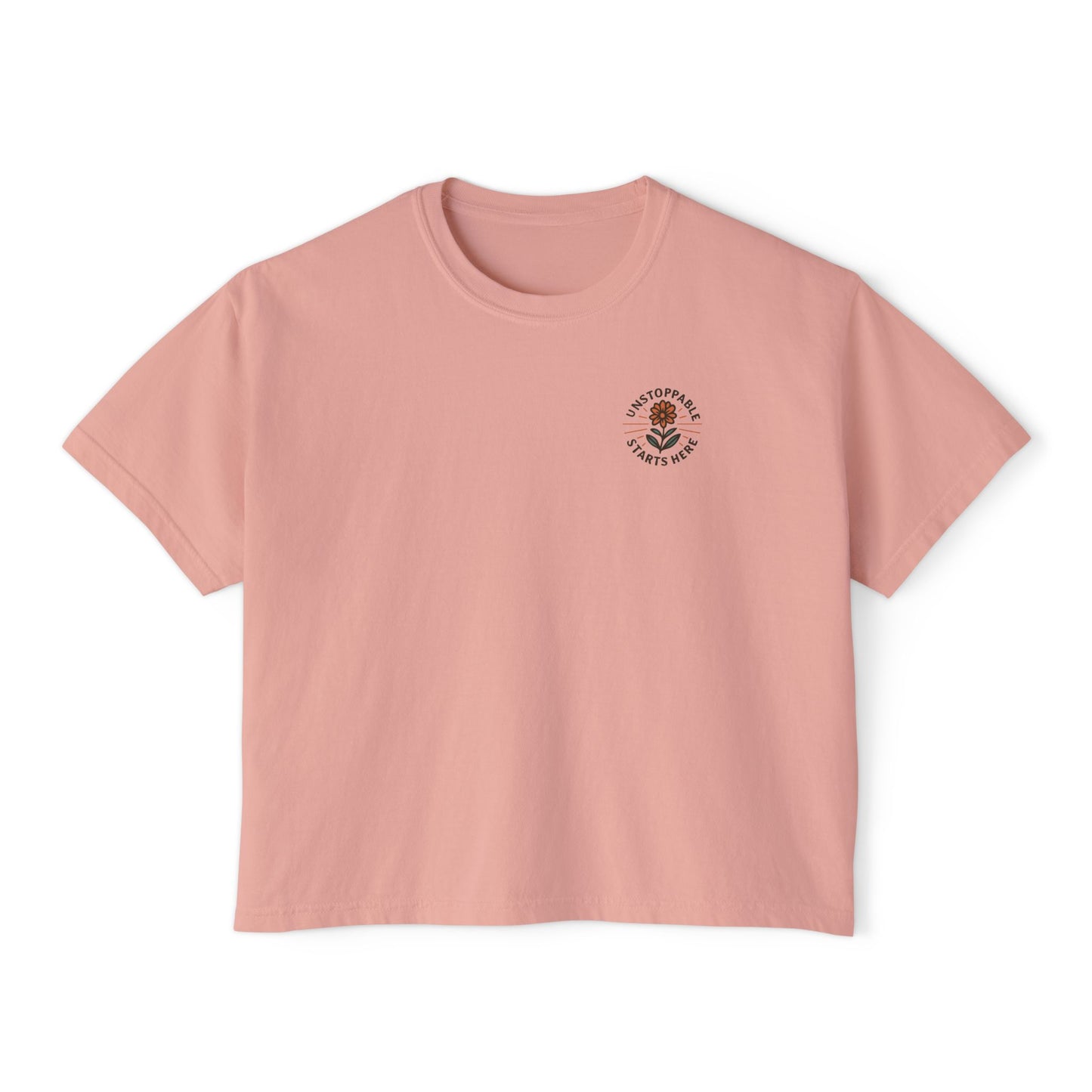 Summit&Co. Women Boxy Tee-Unstoppable Starts Here