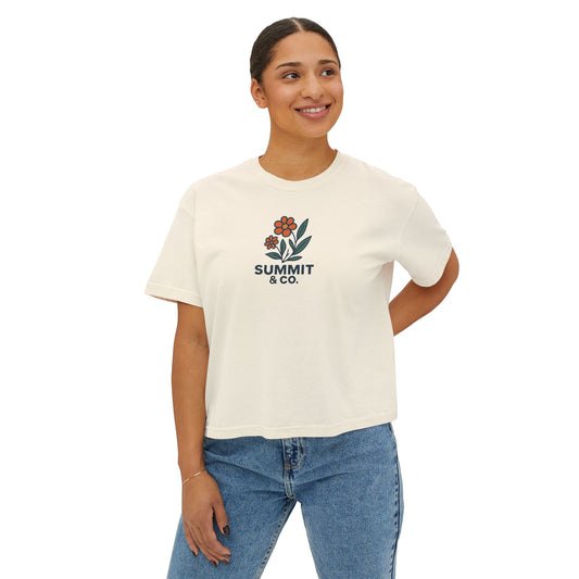 Summit&Co.Women Boxy Tee Floral