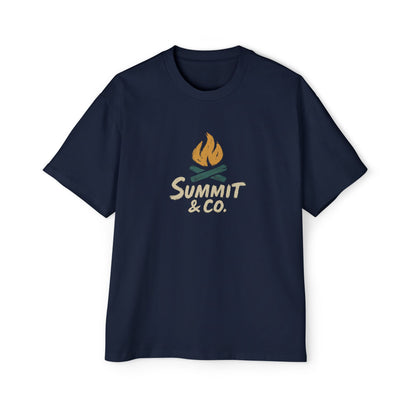 Men's Heavy Oversized Tee-Brushed Fire