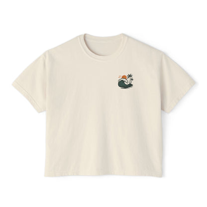 Summit&Co. Women Boxy Tee-Pastel Wavey