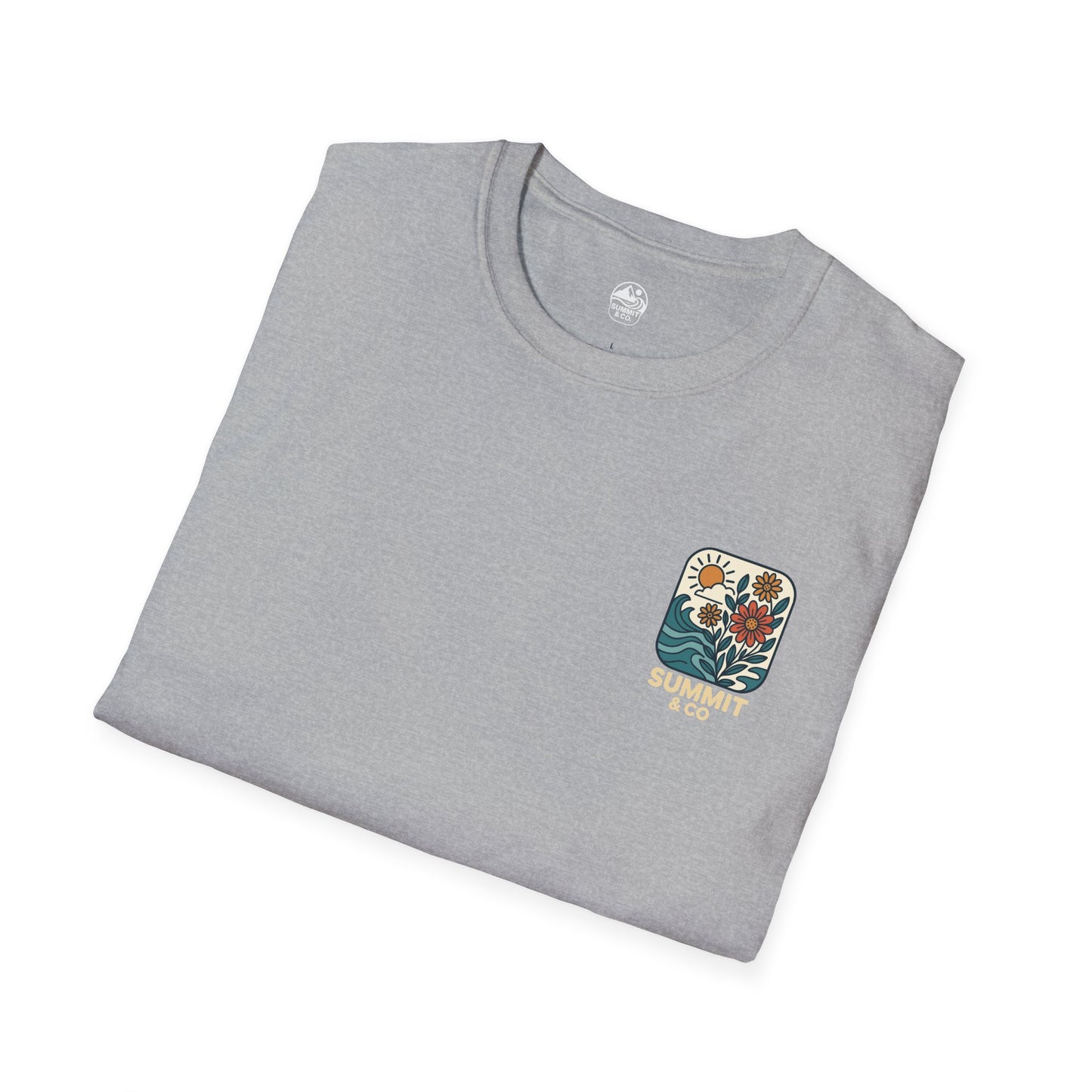 Summit&Co. Softsyle Tee-Floral Logo