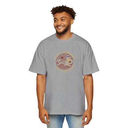 Men's Heavy Oversized Tee -Ride The Wave T-Shirt