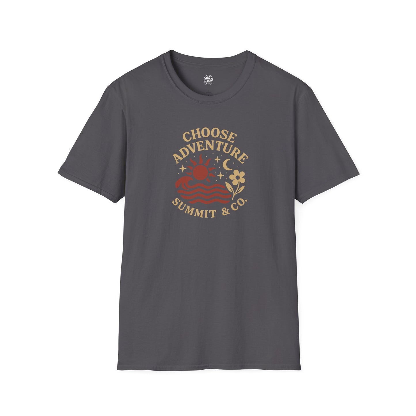 Summit&Co. Softstyle Tee-Choose Adventure (Back)