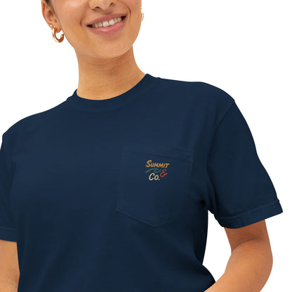 Comfortable Women's Pocket T-Shirt | Brushed Logo