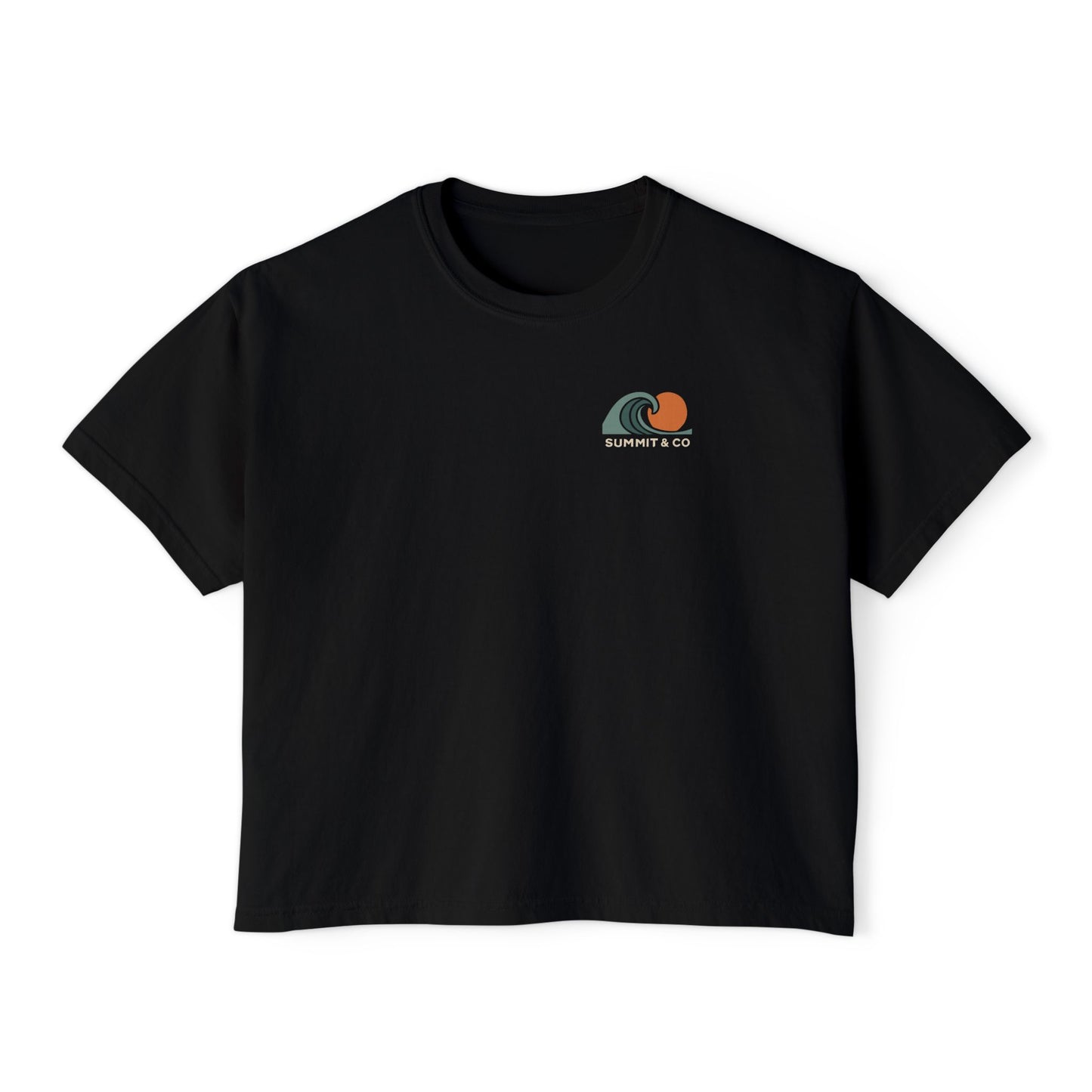 Summit&Co. Women Boxy Tee- Wavey Logo