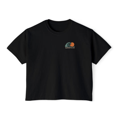 Summit&Co. Women Boxy Tee- Wavey Logo