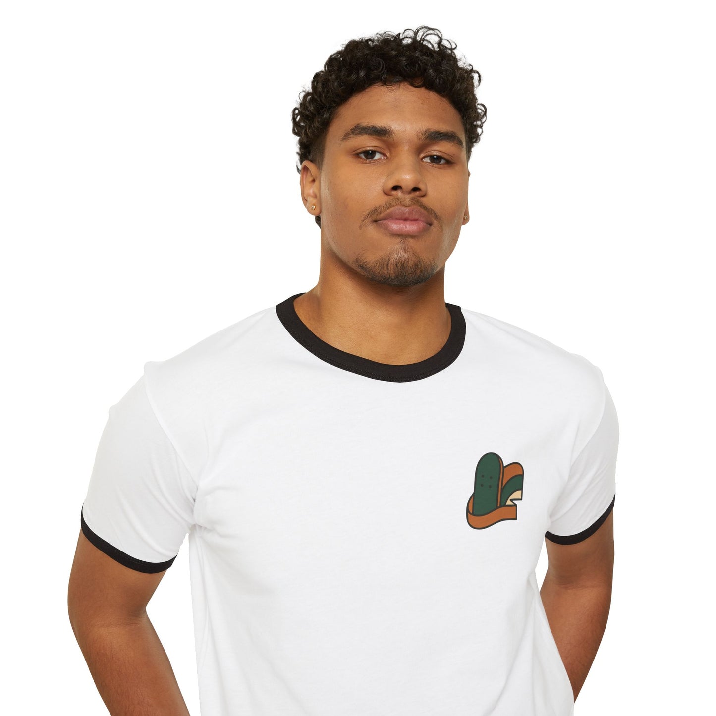 Skate Cotton Ringer T-Shirt – Eco-Friendly Style for Nature Lovers