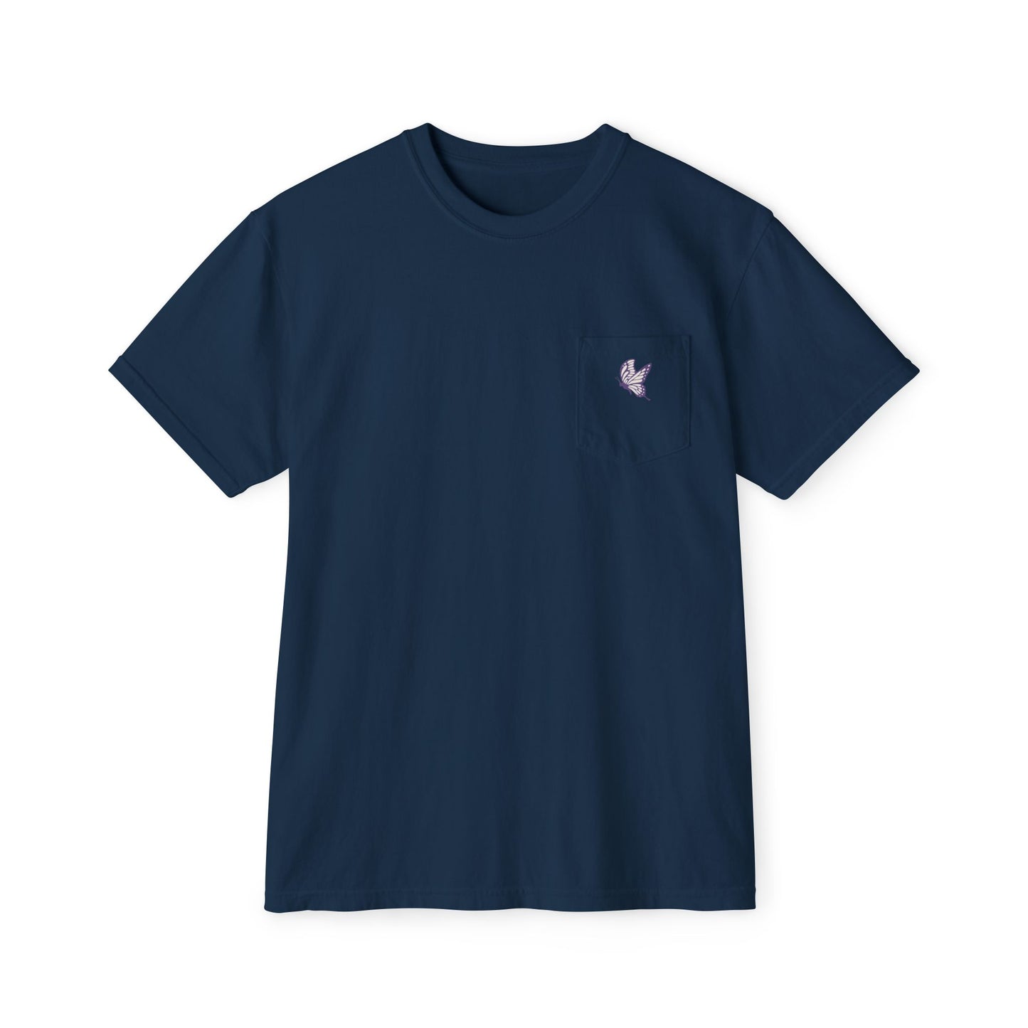 Comfortable Women's Pocket T-Shirt | Butterfly