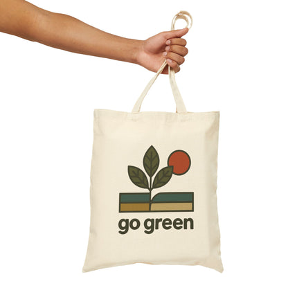 Eco-Friendly Go Green Cotton Canvas Tote Bag