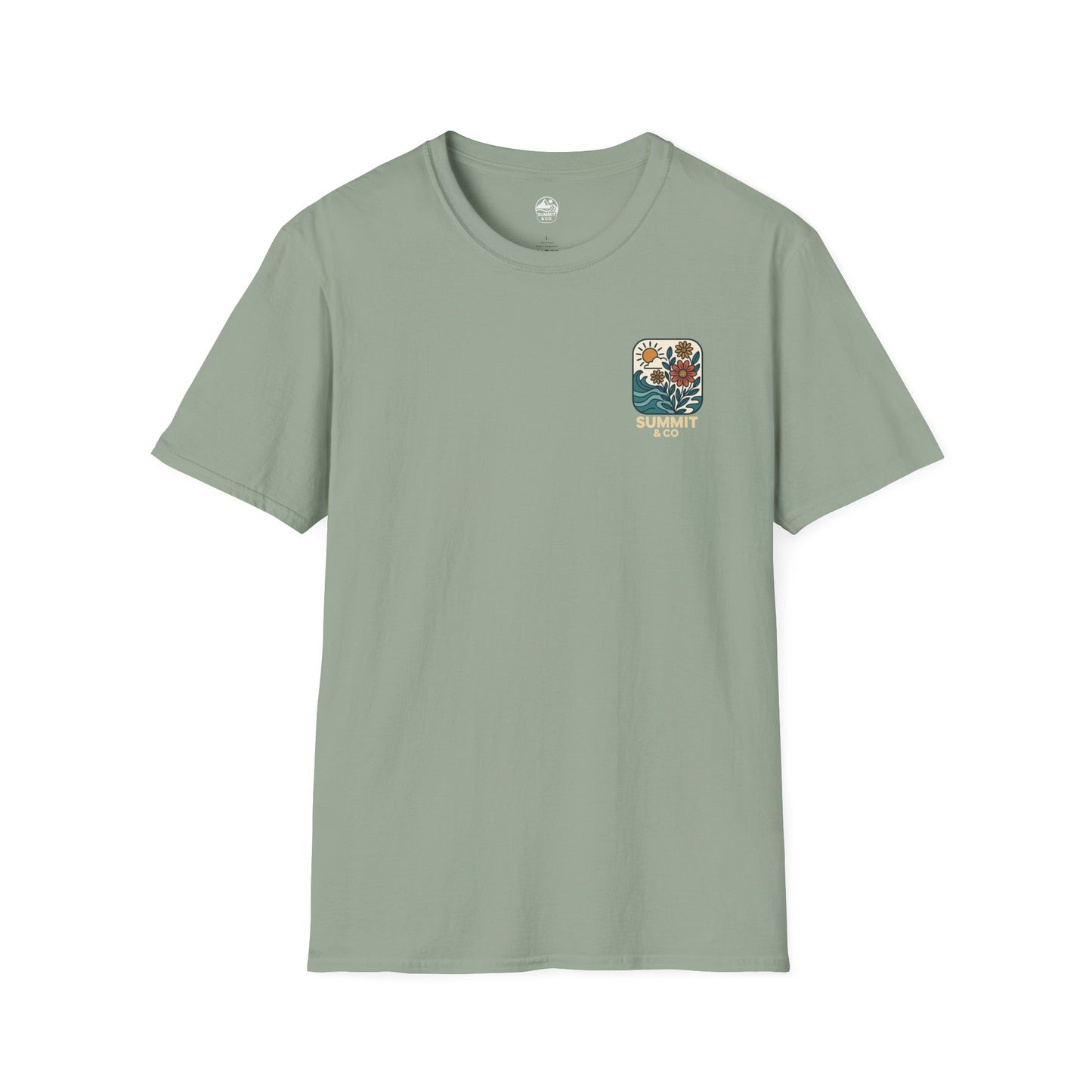 Summit&Co. Softsyle Tee-Floral Logo
