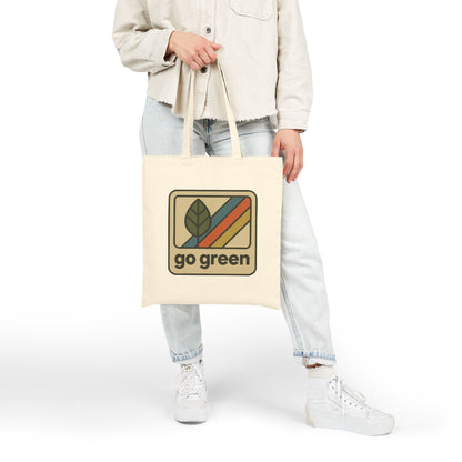 Eco-Friendly Go Green Cotton Canvas Tote Bag