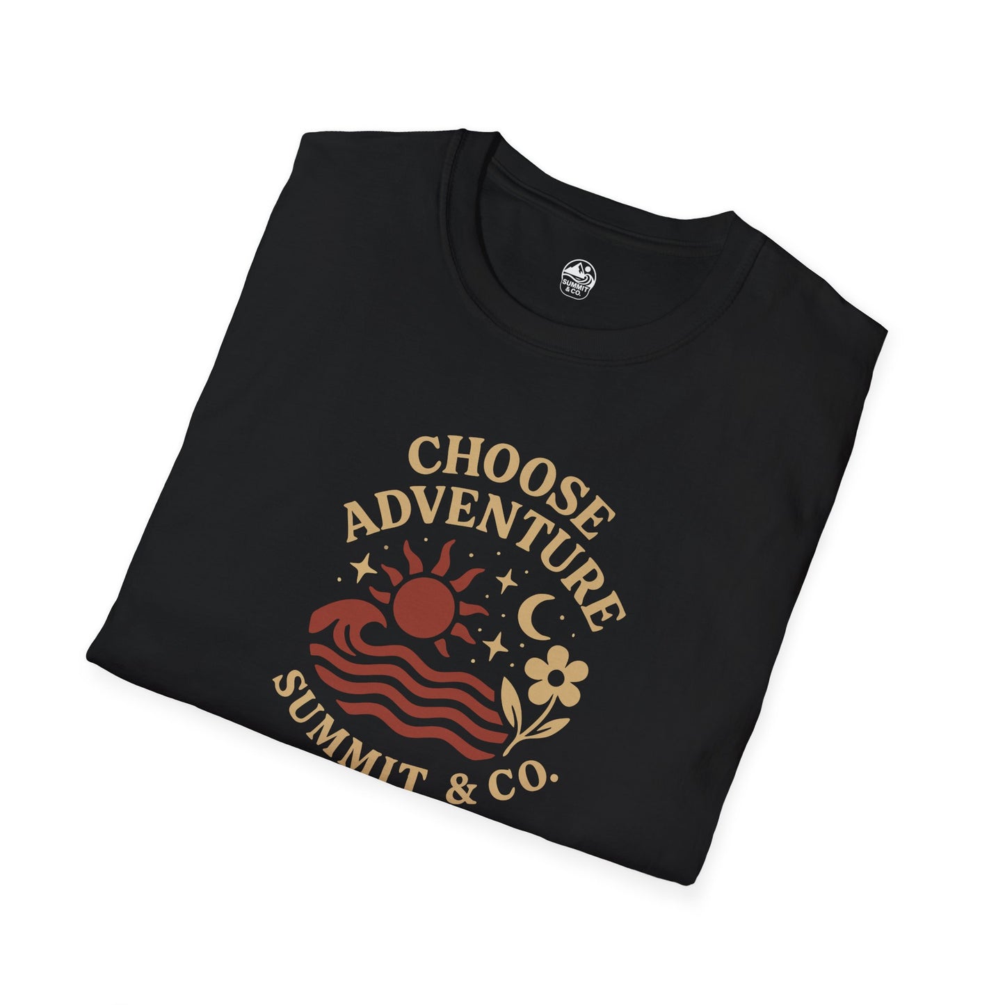 Summit&Co. Softstyle Tee-Choose Adventure (Back)