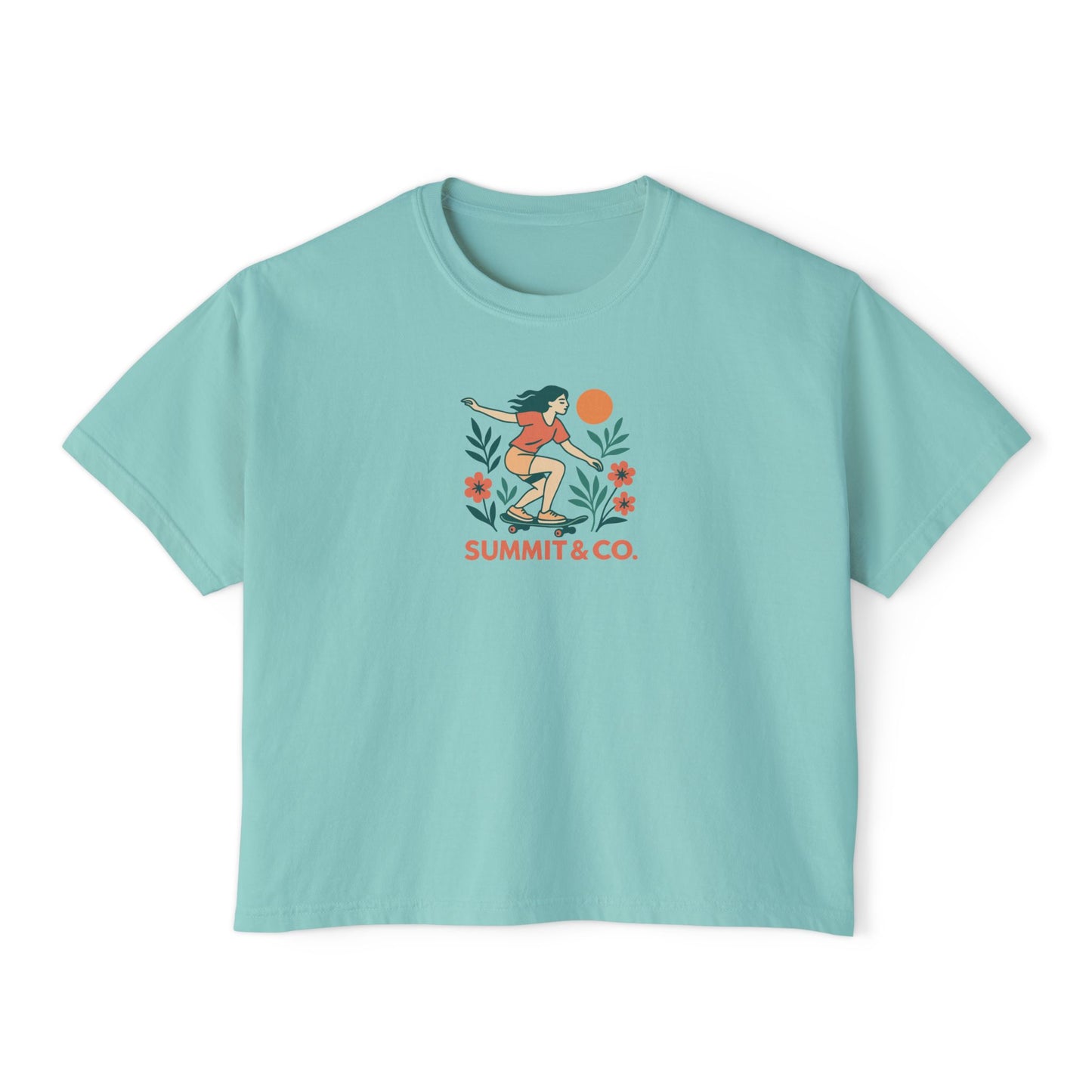 Summit&Co. Women Boxy Tee-Skater Woman