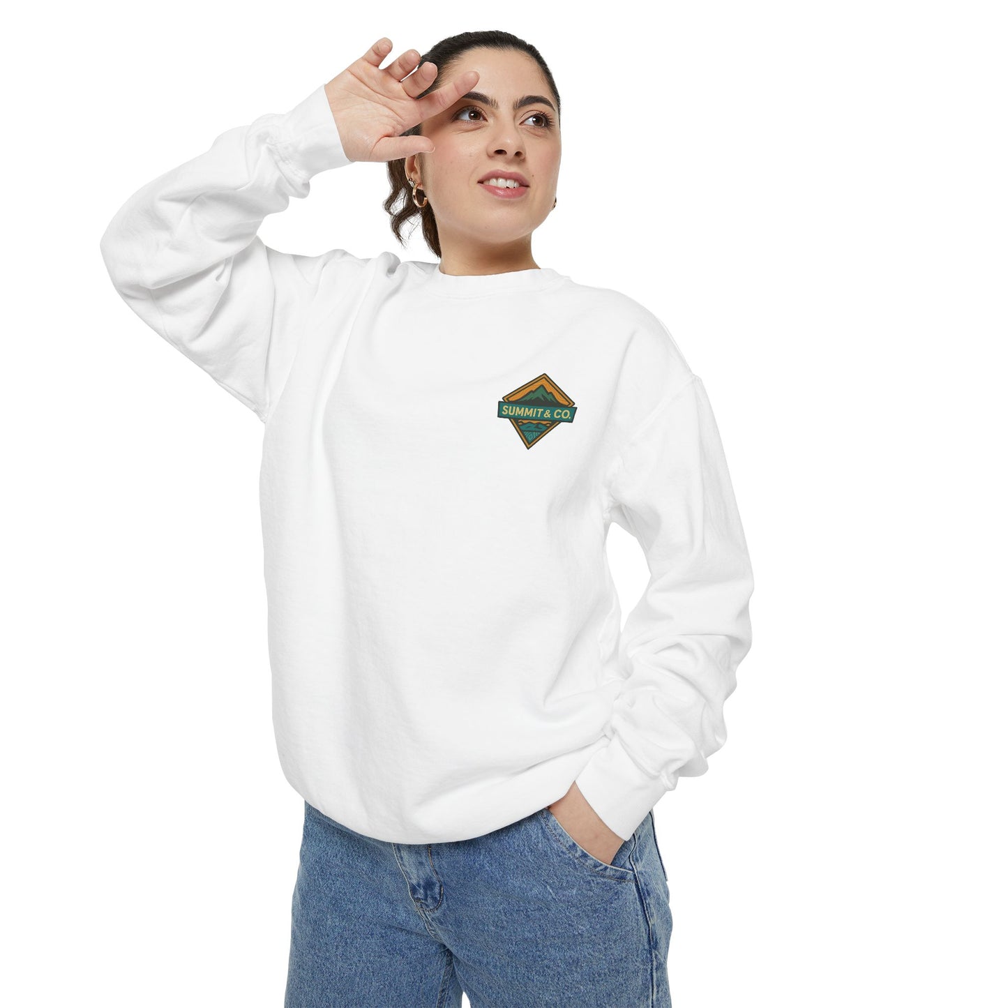 Women's Garment-Dyed Diamond Sweatshirt