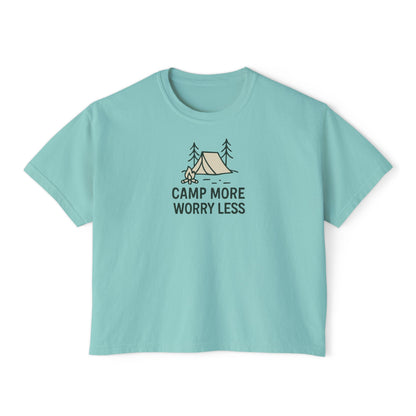 Summit&Co.Women Boxy Tee Camp More Worry Less