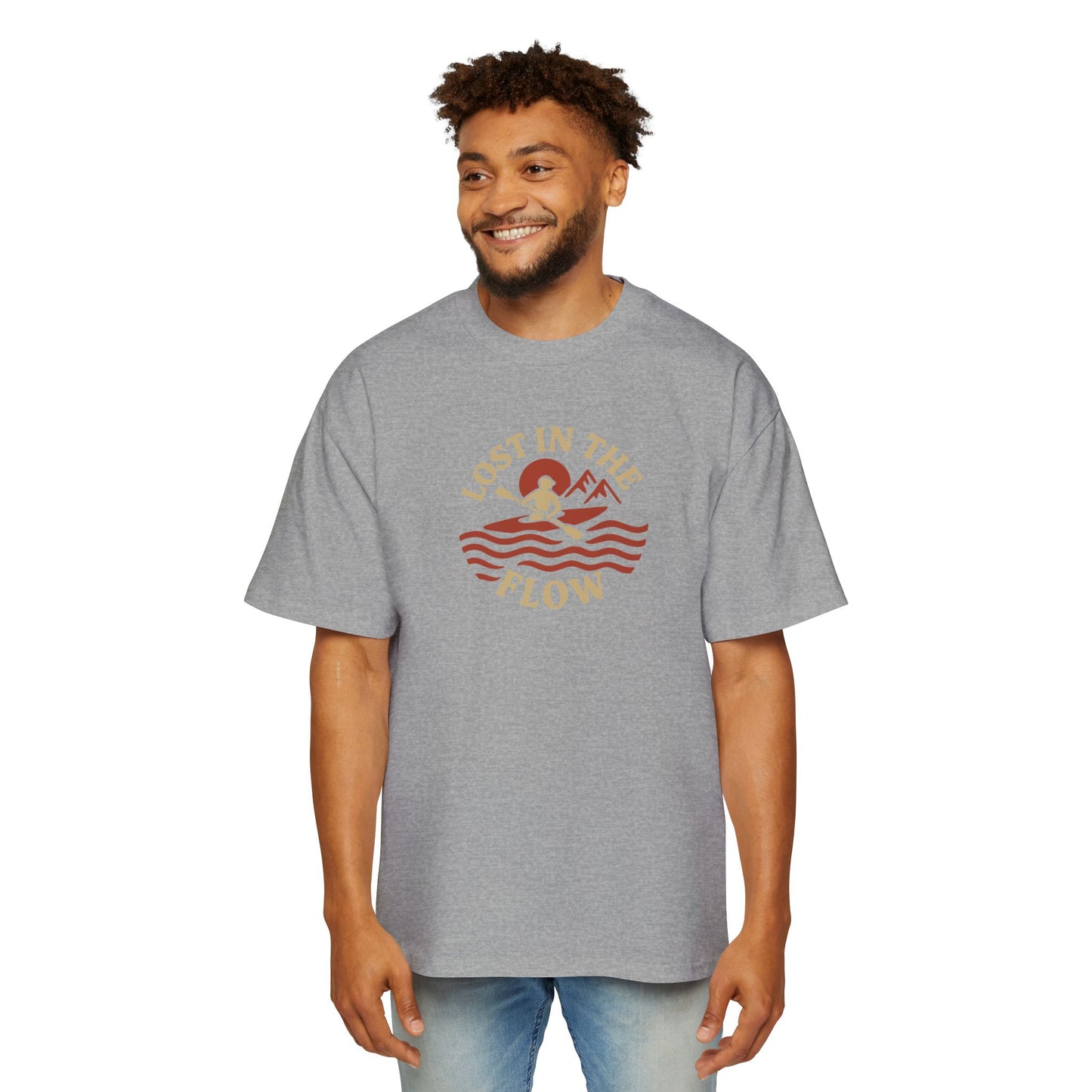 Men's Heavy Oversized Tee - Lost In the Flow T-Shirt