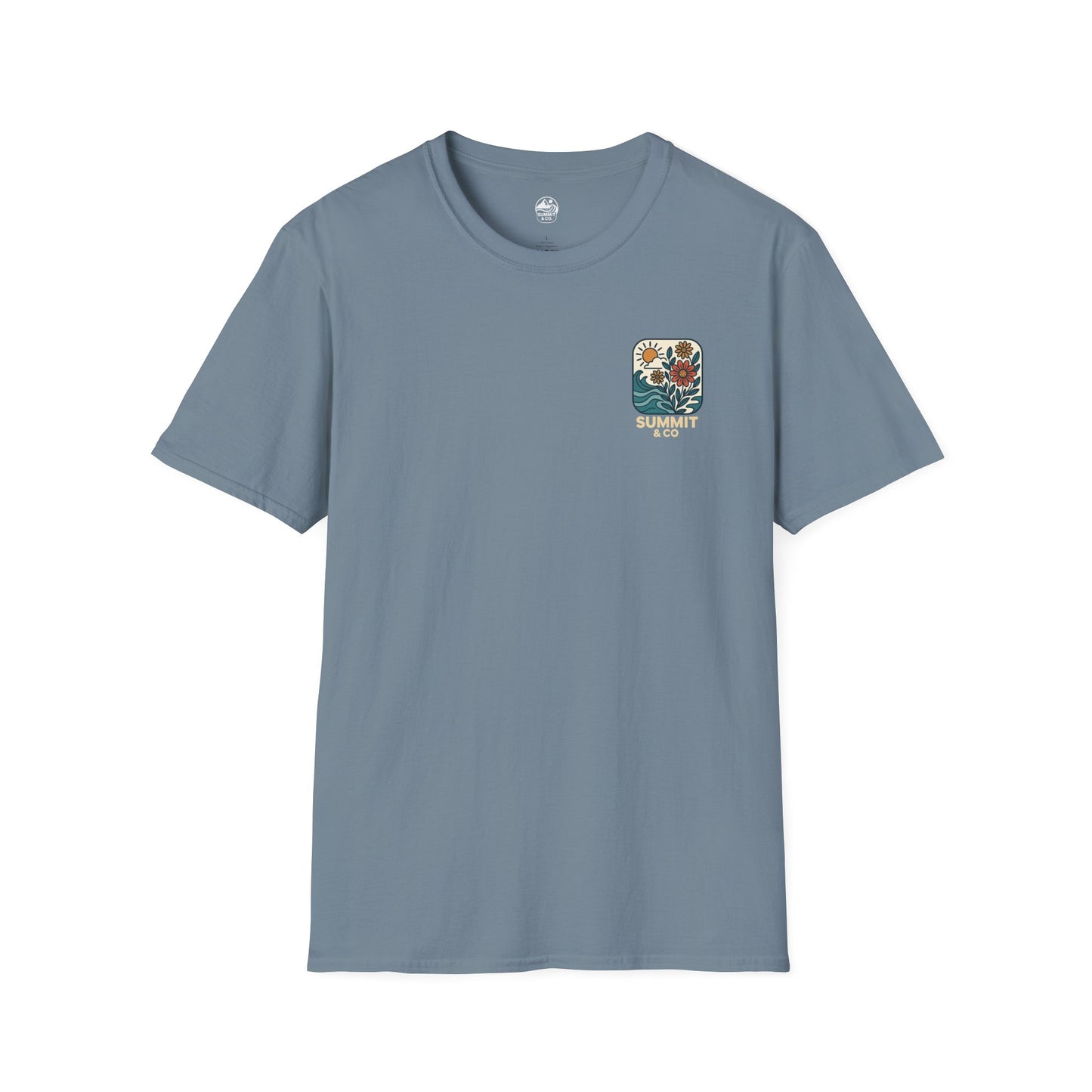 Summit&Co. Softsyle Tee-Floral Logo