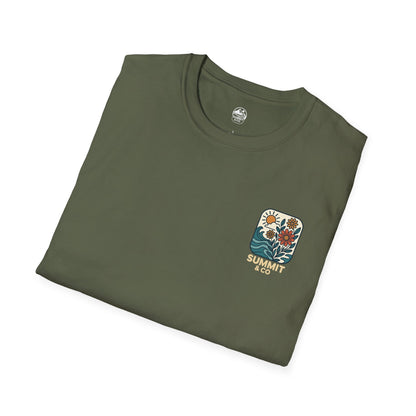 Summit&Co. Softsyle Tee-Floral Logo