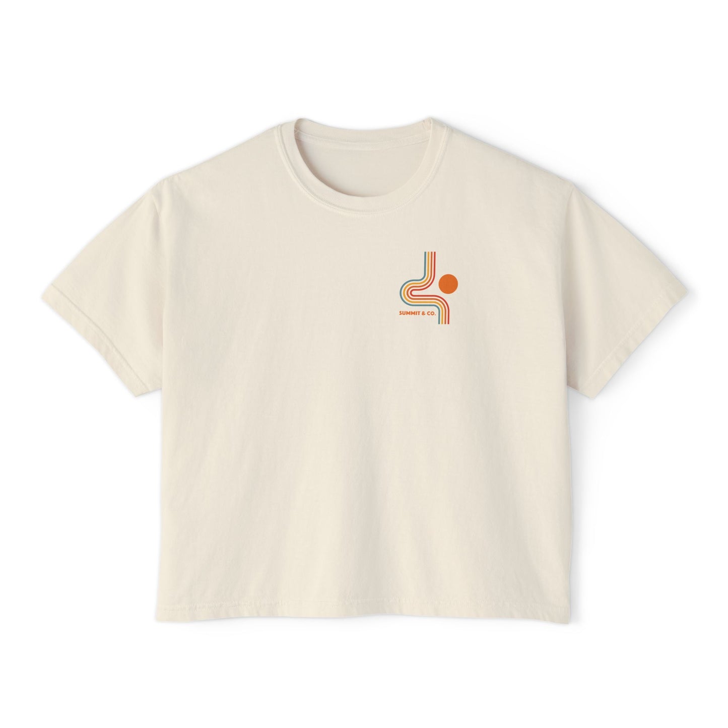 Summit&Co. Women Boxy Tee Vertical Rainbow